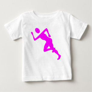 Camiseta De Bebé Corriendo - Magenta