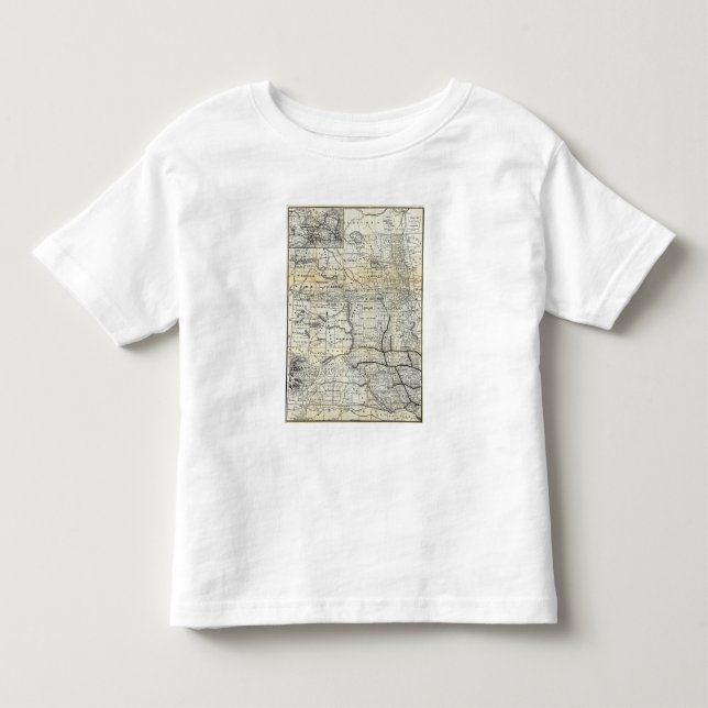 Camiseta De Bebé Corrija el mapa de Dakota (Anverso)