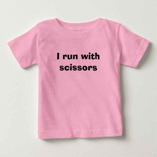 Camiseta De Bebé Corro con las tijeras (Anverso)