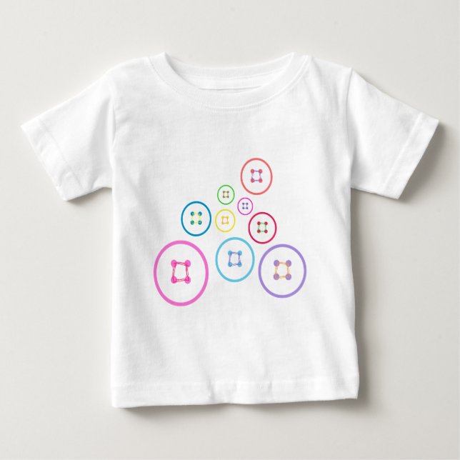 Camiseta De Bebé Cortar como botón (Anverso)