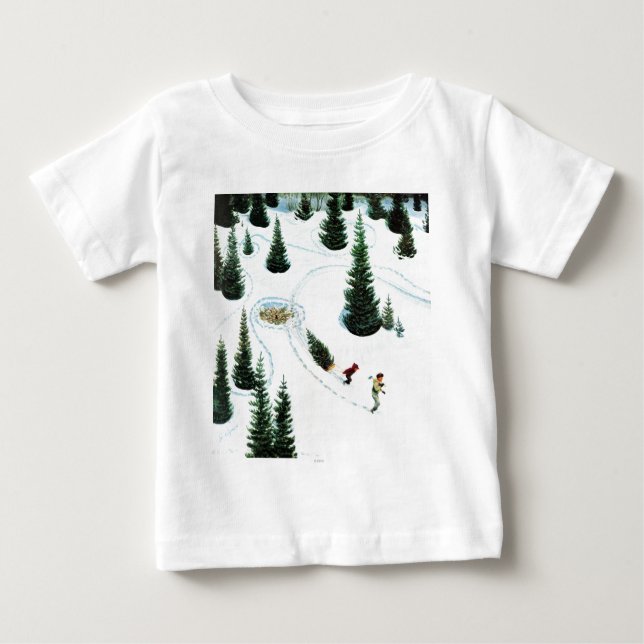 Camiseta De Bebé Corte del árbol (Anverso)
