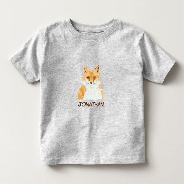 Camiseta De Bebé Corte Little Red Fox - transparente. (Anverso)