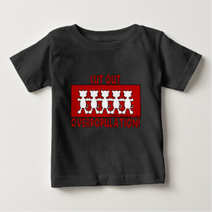 Camiseta De Bebé ¡Corten la sobrepoblación! Gatos