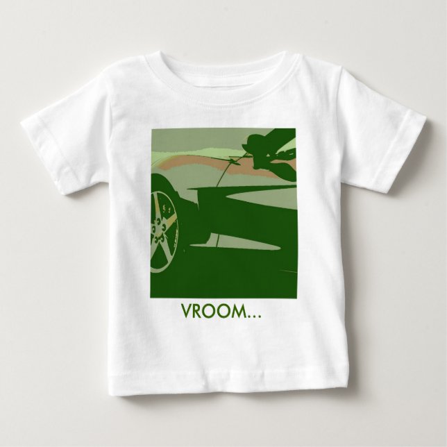 Camiseta De Bebé Corvette de camuflaje verde (Anverso)