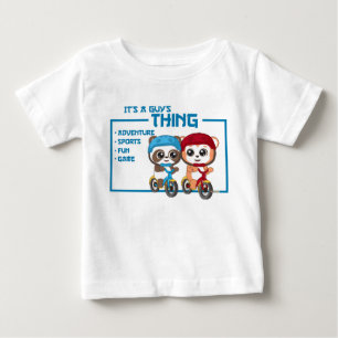 Camiseta De Bebé Cosa de los chicos: arte brillante y divertido par
