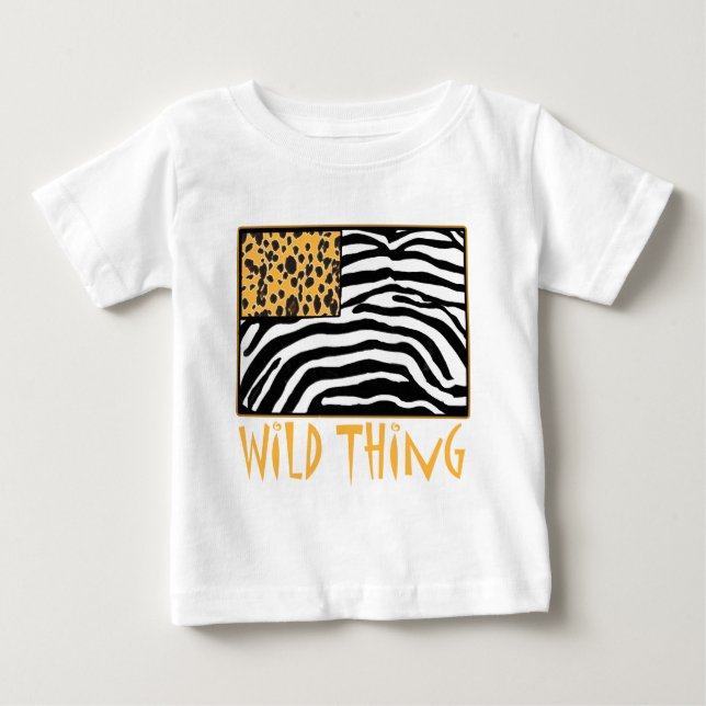Camiseta De Bebé ¡Cosa salvaje! Diseño fresco del estampado de (Anverso)