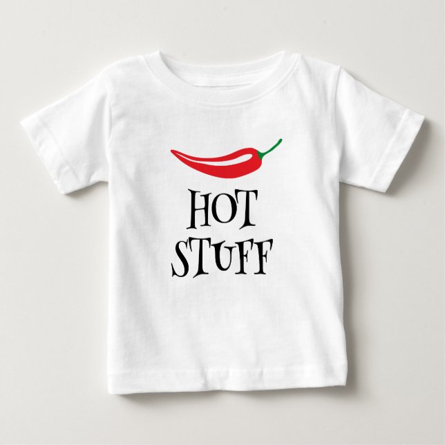 Camiseta De Bebé Cosas calientes chile picante picante chile de cay (Anverso)