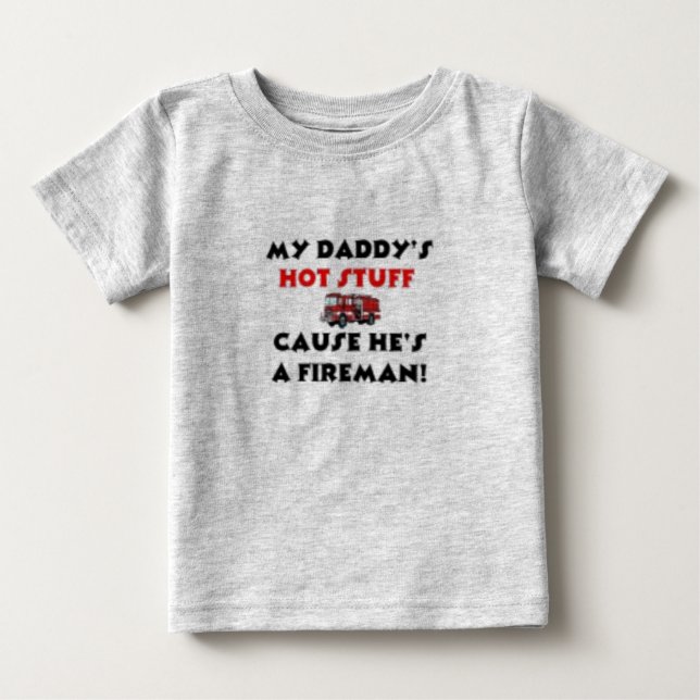 Camiseta De Bebé Cosas calientes de mi papá (Anverso)