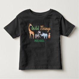 Camiseta De Bebé Cosas salvajes de animales Safari Personalizadas C