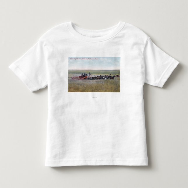 Camiseta De Bebé Cosecha de escena del trigo (Anverso)