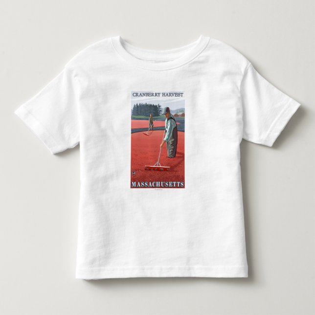 Camiseta De Bebé Cosecha del pantano de MassachusettsCranberry (Anverso)