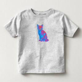 Camiseta De Bebé Cosmética Colcha Felina – Arte de Gato Geométrico