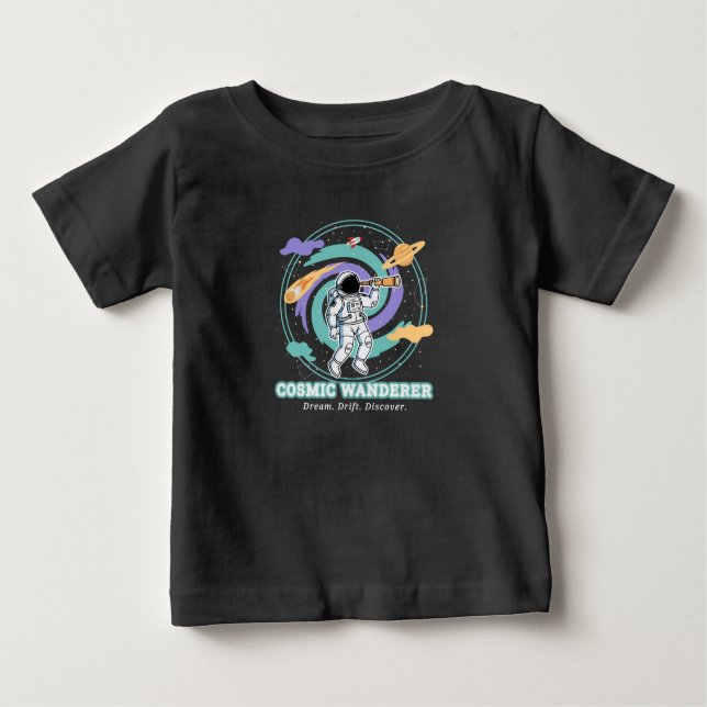Camiseta De Bebé Cosmic Wanderer Astronaut Telescop (Anverso)