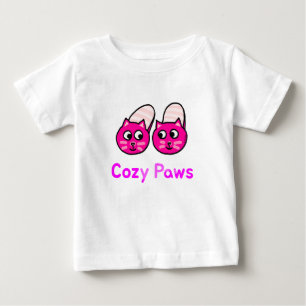 Camiseta De Bebé Cosmopolitas pastas cortan gatos morados