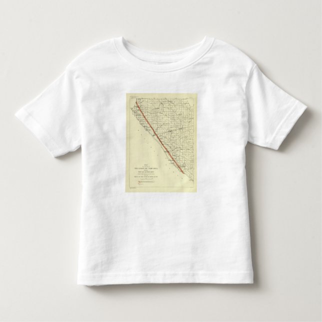 Camiseta De Bebé Costa de California que muestra la grieta de San (Anverso)