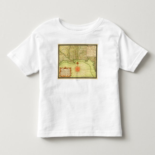 Camiseta De Bebé Costa del Golfo del mapa unido de StatesPanoramic (Anverso)