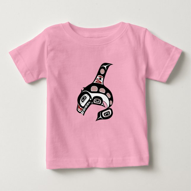 Camiseta De Bebé Costa del Pacífico Noroccidental Arte de Haida Bal (Anverso)