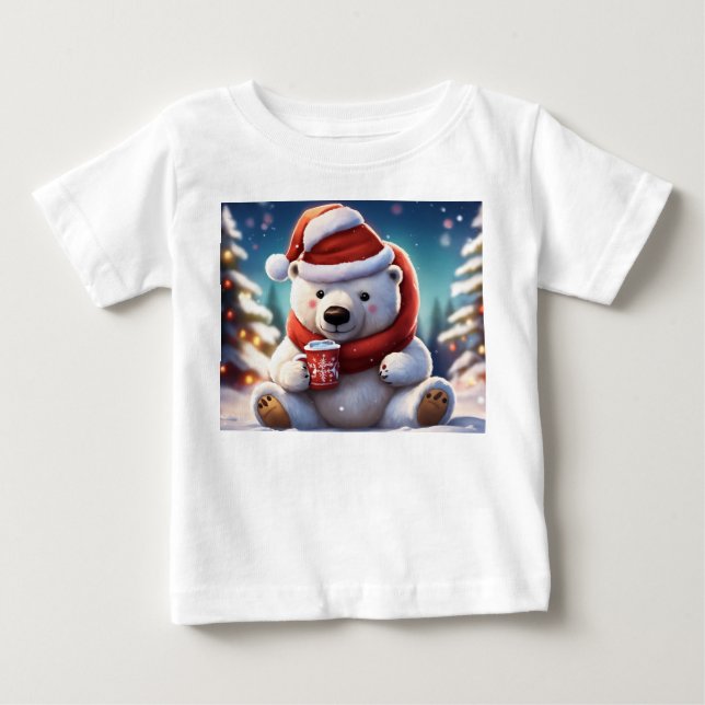 Camiseta De Bebé Cosy Polar Bear Navidades Tee (Anverso)