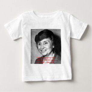 Camiseta De Bebé Cota de Helen Keller "Fe/Fuerza" Cita de Sabiduría