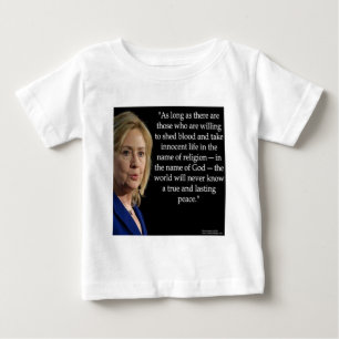 Camiseta De Bebé Cota de Hillary Clinton sobre la religión sanguíne