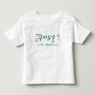 Camiseta De Bebé Cott Vesp F f.13 la firma del Enrique VIII