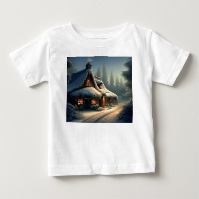 Camiseta De Bebé Cottage 3 navidades (Anverso)