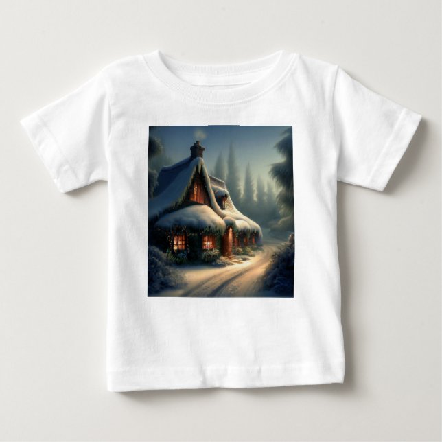 Camiseta De Bebé Cottage 4 navidades (Anverso)