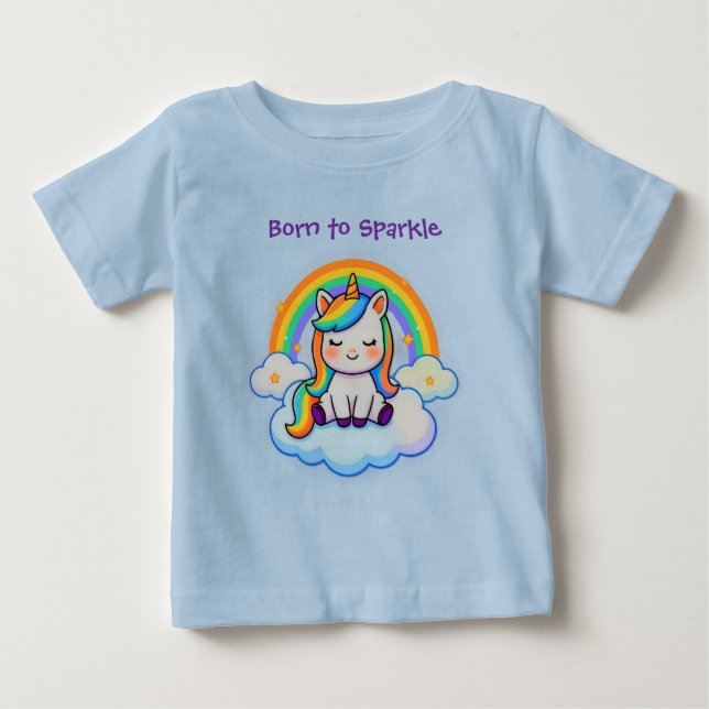 Camiseta De Bebé Cotton Comfort Unicorn  (Anverso)