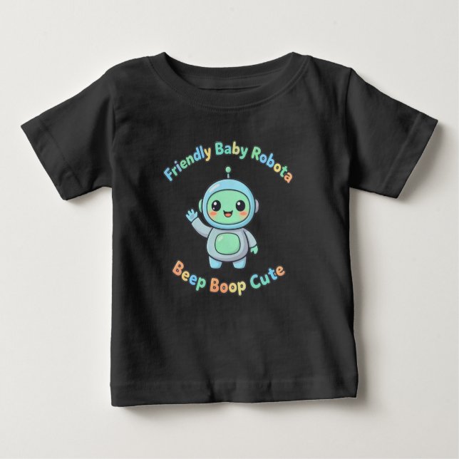 Camiseta De Bebé Cotton Confort Robot (Anverso)