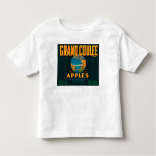 Camiseta De Bebé Coulee magnífico Apple etiqueta - Coulee, WA