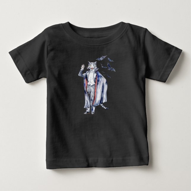Camiseta De Bebé Count Catula Vampire Cat (Anverso)