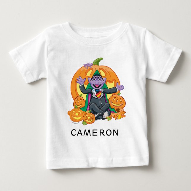 Camiseta De Bebé Count von Count | Calabazas de Halloween (Anverso)