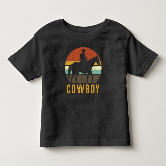 Camiseta De Bebé Country Retro Cowboy Western Horse Rider (Anverso)