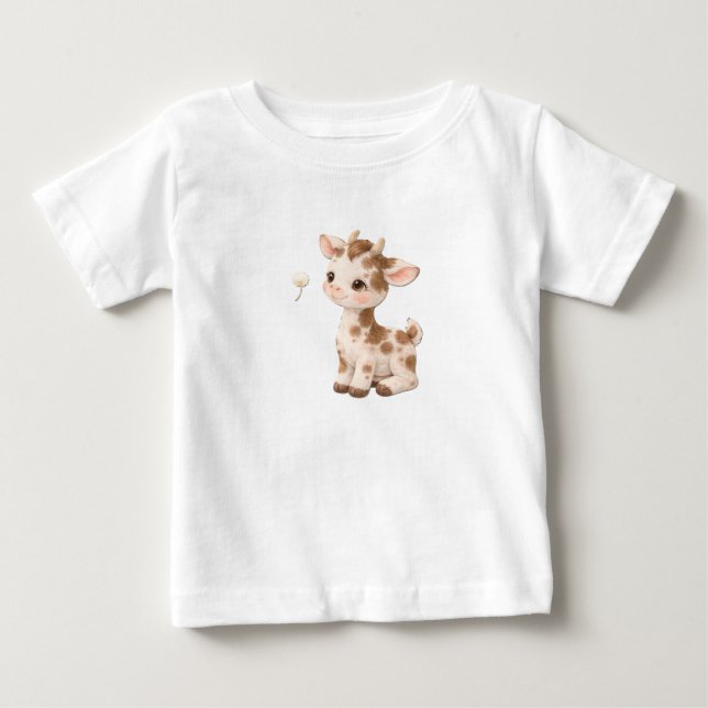 Camiseta De Bebé Cow Baby T-Shirt – Cute Spotted & Striped Babies N (Anverso)