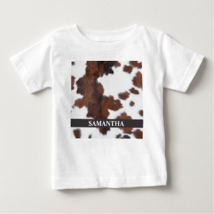 Camiseta De Bebé Cow Brown Baby