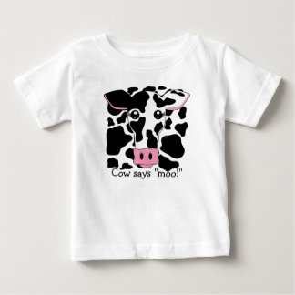 Camiseta De Bebé Cow Dice "¡Moo!"
