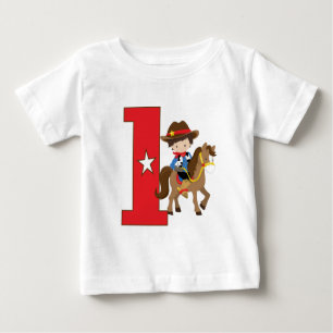 Camiseta De Bebé Cowboy 1 cumpleaños