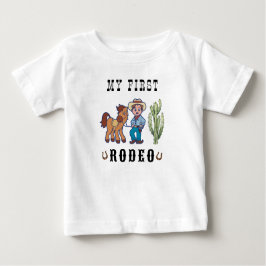 Camiseta De Bebé Cowboy Birthday Rodeo Fiesta
