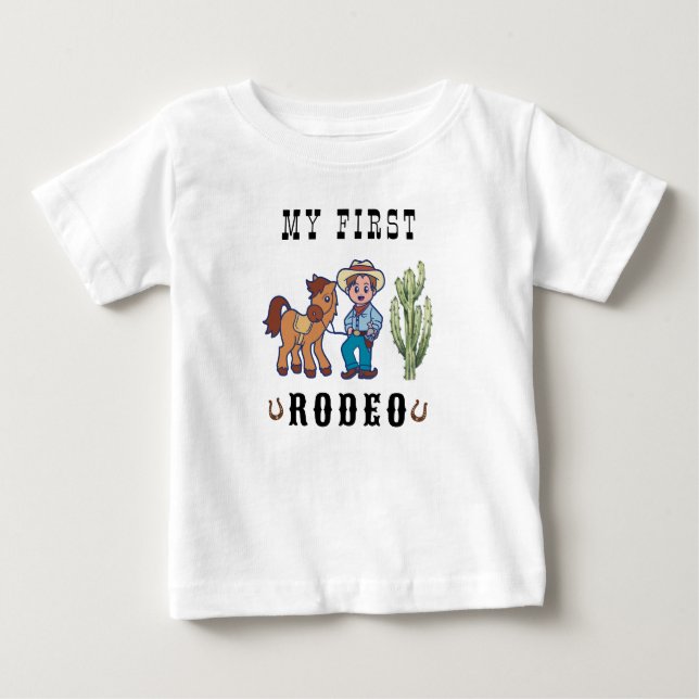 Camiseta De Bebé Cowboy Birthday Rodeo Fiesta (Anverso)