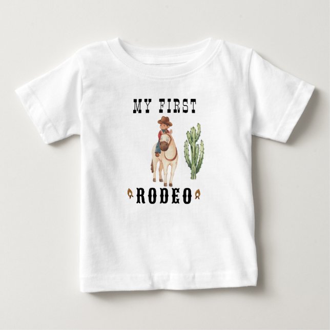 Camiseta De Bebé Cowboy Birthday Rodeo Fiesta (Anverso)