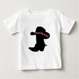 Camiseta De Bebé Cowboy Boots T-Shirt, howdy y Boots y gorra