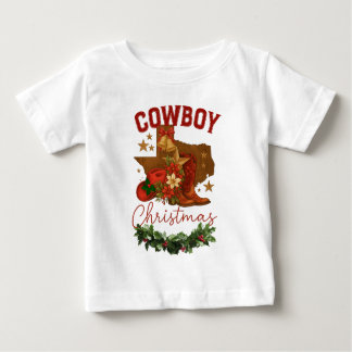 Camiseta De Bebé Cowboy Christmas