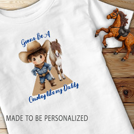 Camiseta De Bebé Cowboy Como Mi Papi Cuse Pony