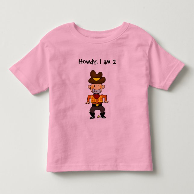 Camiseta De Bebé cowboy de 2 años (Anverso)