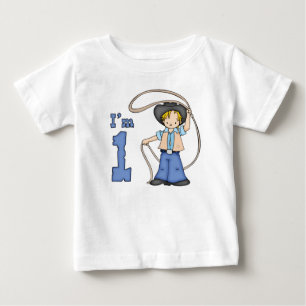 Camiseta De Bebé Cowboy Roper Primer cumpleaños