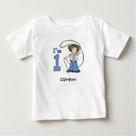 Camiseta De Bebé Cowboy Roper Primer cumpleaños bebé camiseta