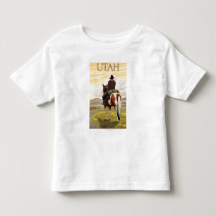 Camiseta De Bebé Cowboy (Vista desde atrás) Utah