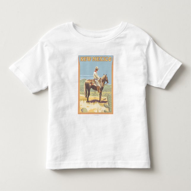 Camiseta De Bebé Cowboy (vista lateral) Nuevo México (Anverso)