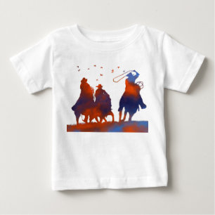 Camiseta De Bebé Cowboys cúrcuitos montando al niño mayor