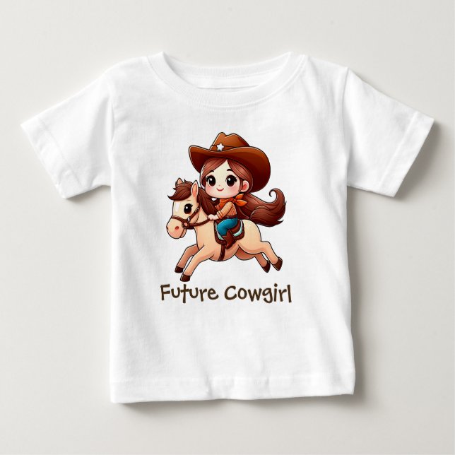 Camiseta De Bebé Cowgirl de futuro lindo (Anverso)
